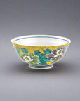 Kutani-ware Peony Flower Bowl Pair