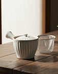 Mino-ware Powdered Chrysanthemum-Shaped Teapot