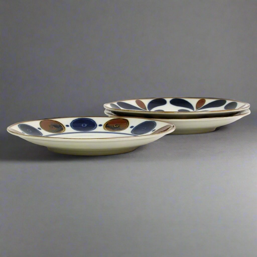 Mino-ware Nanpu Zephyr Plate Set 3pcs