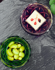 Satsuma Kiriko Hexagonal Basket Sake Glass - Cut 208 (Three Colours)