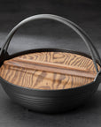 Aluminum Alloy Nabe Pot with Wooden Lid - 2 Sizes