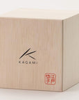 Kagami Edo Kiriko Sake Glass - Fish Scales Strip 魚子流し紋 (Green)