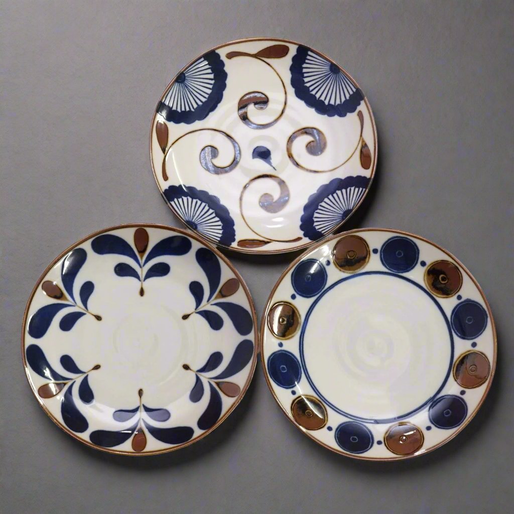Mino-ware Nanpu Zephyr Plate Set 3pcs