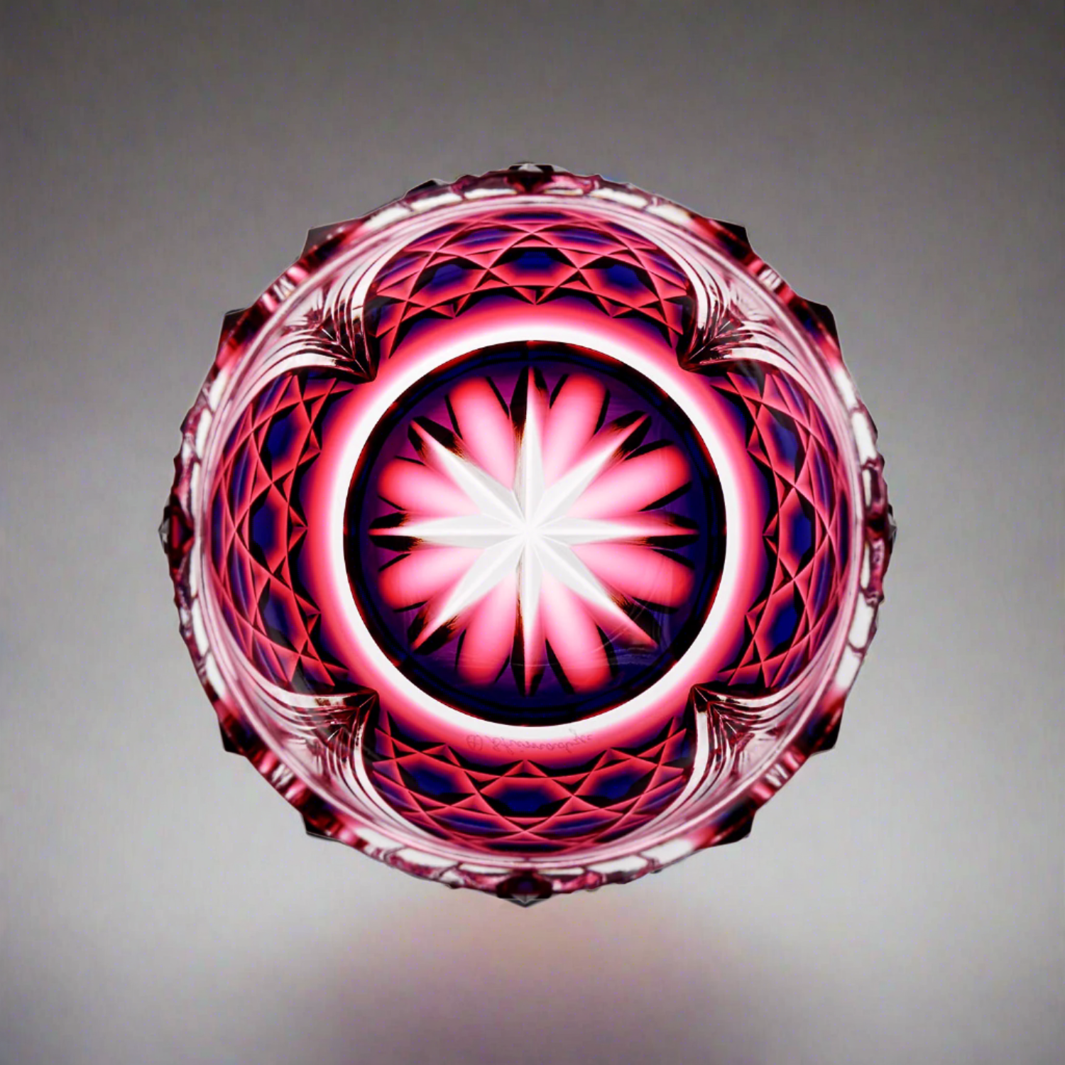 Satsuma Kiriko Hexagonal Basket Sake Glass - Cut 208 (Three Colours)