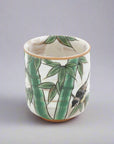Asahido Kiyomizu ware Bamboo & Sparrow Teacup