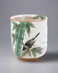 Asahido Kiyomizu ware Bamboo & Sparrow Teacup