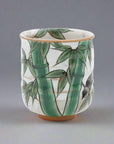 Asahido Kiyomizu ware Bamboo & Sparrow Teacup