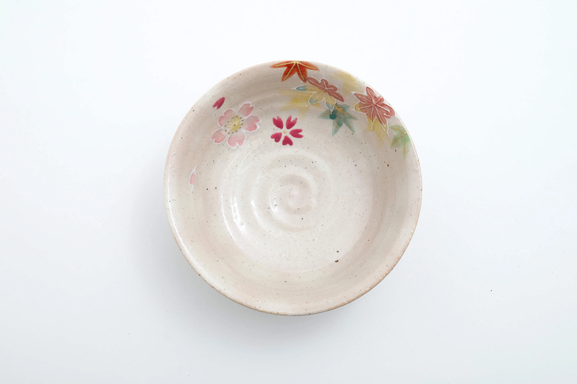 Asahido Unkin Shallow Bowl 14cm - Maple