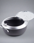 Yoshikawa Gogi Tempura Deep Frying Pot 24cm Carbon Steel