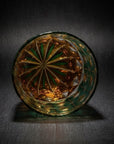 Yamada Glass Edo Kiriko Crystal Whisky Glass - Akatsuki 暁 (Amber Green)