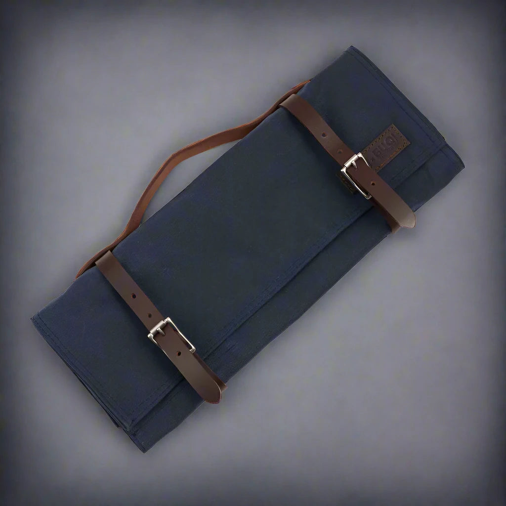 Canvas Knife Roll (10 Slot) - Hokusai - Red Fuji