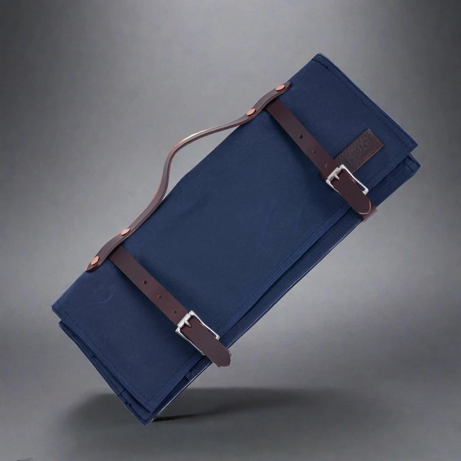 Canvas Knife Roll (10 Slot) - Hokusai - Thunderstorm Beneath the Summit