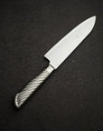 K&S AUS10 Monosteel Santoku 165mm Metal Handle