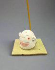 Handmade Incense Stand - Green Jizo