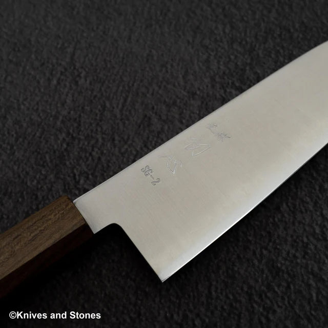 Hatsukokoro Hayabusa SG2 Migaki Santoku 180mm Black Chacate