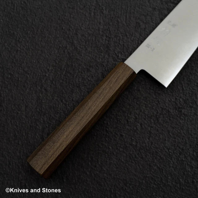 Hatsukokoro Hayabusa SG2 Migaki Santoku 180mm Black Chacate