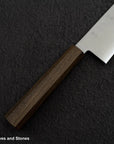 Hatsukokoro Hayabusa SG2 Migaki Santoku 180mm Black Chacate