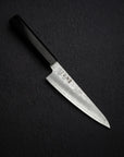 Hatsukokoro Ginrei Ginsan Small Gyuto / Tall Petty 150mm Nashiji Ebony
