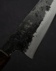Hatsukokoro Kurogane Blue 2 Kurouchi Honesuki 150mm Double Bevel Black Chacate