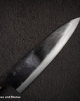 Hatsukokoro Kurogane Blue 2 Kurouchi Gyuto 210mm Black Chacate