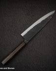 Hatsukokoro Kurogane Blue 2 Kurouchi Gyuto 210mm Black Chacate