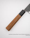 Hatsukokoro Kurokaze White 2 Kurouchi Stainless Clad Santoku 180mm