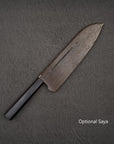 Hatsukokoro x Yoshikane SKD Nashiji Santoku 170mm Ebony Handle
