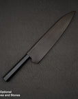 Hatsukokoro Hayabusa VG10 Damascus Tsuchime Gyuto 240mm Ebony Handle