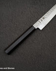 Hatsukokoro Hayabusa VG10 Damascus Tsuchime Petty 150mm Ebony Handle