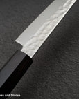 Hatsukokoro Hayabusa VG10 Damascus Tsuchime Petty 150mm Ebony Handle