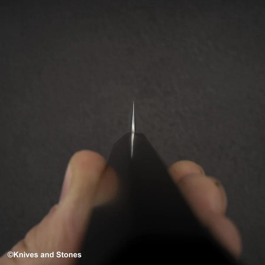Hatsukokoro Hayabusa VG10 Damascus Tsuchime Petty 150mm Ebony Handle