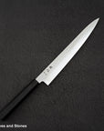Hatsukokoro Hayabusa VG10 Damascus Tsuchime Sujihiki 270mm Ebony Handle