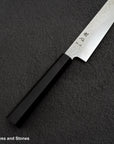 Hatsukokoro Hayabusa VG10 Damascus Tsuchime Sujihiki 270mm Ebony Handle