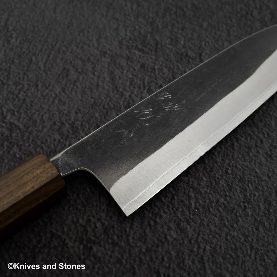 Hatsukokoro Kurokaze White 2 Kurouchi Gyuto 180mm Stainless Clad Black Chacate