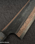 Hatsukokoro x Nigara Yorokobi SLD Copper Damascus Bunka 180mm Birch Handle