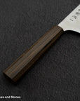 Hatsukokoro Hayabusa Aogami Super Migaki Bunka 180mm Black Chacate