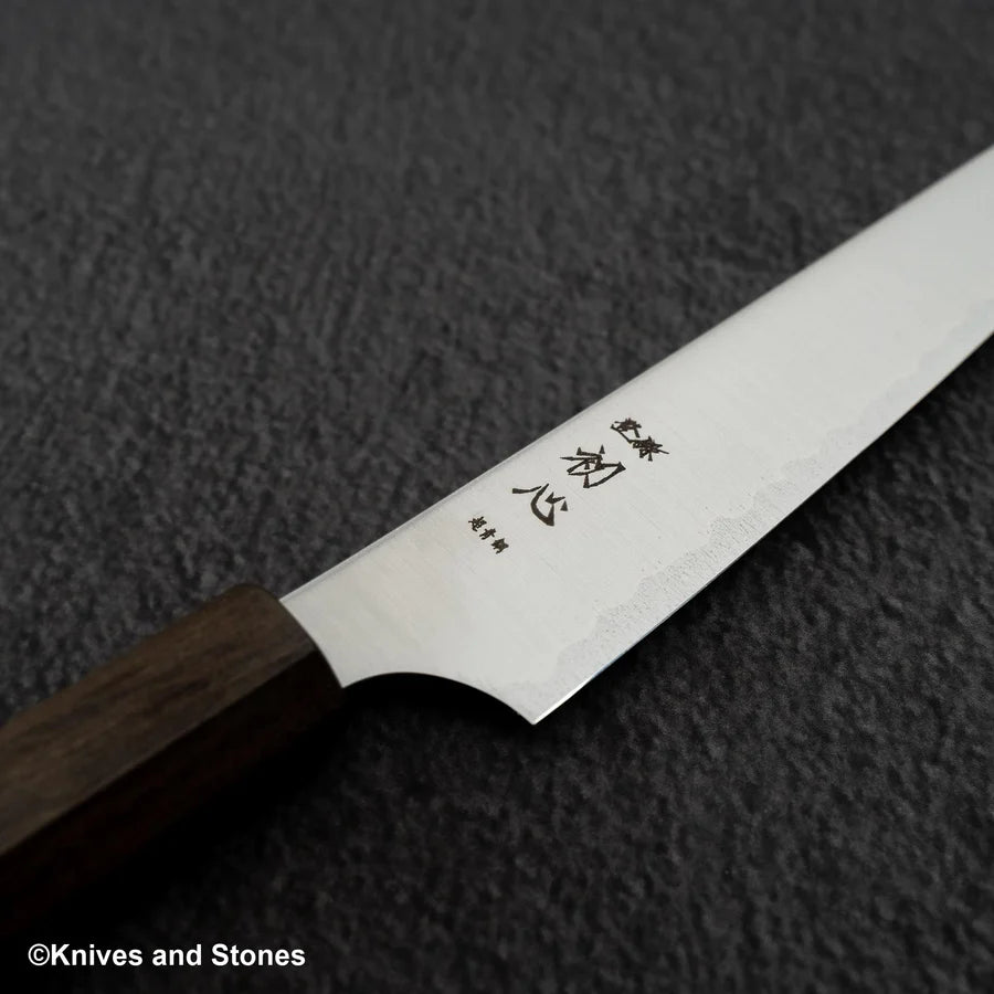 Hatsukokoro Hayabusa Aogami Super Migaki Petty 150mm Black Chacate