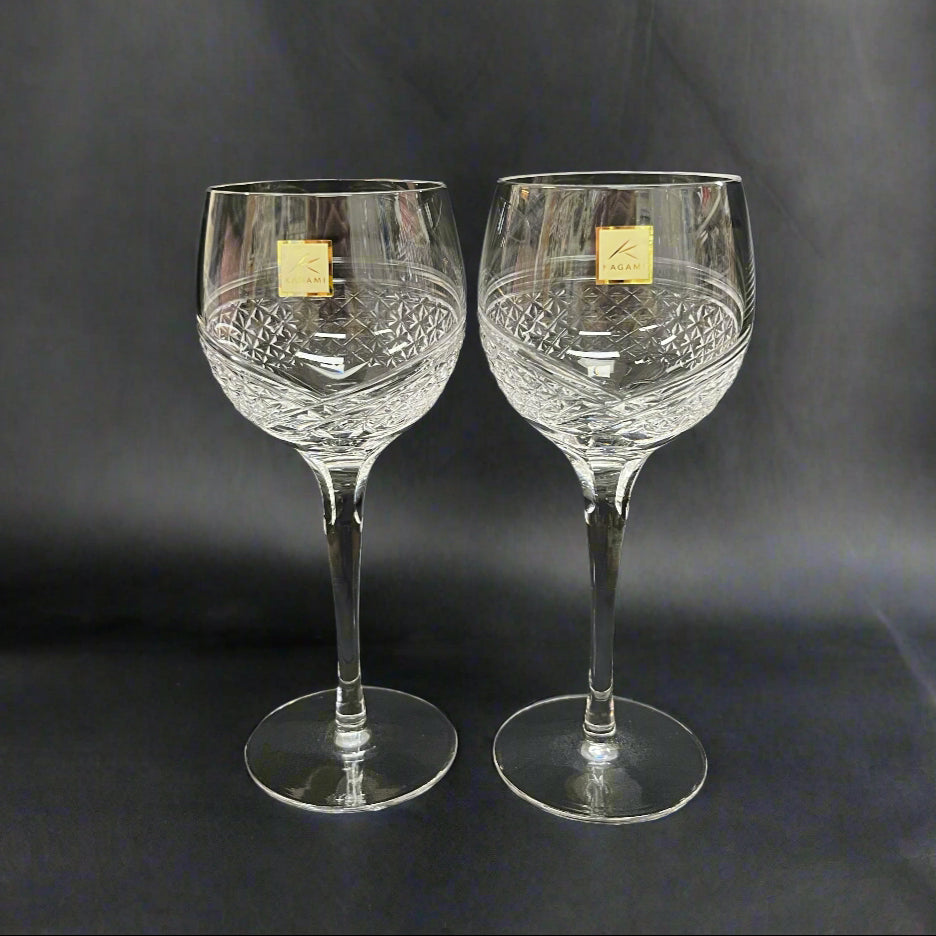 Kagami Edo Kiriko Wine Glass Pair Set - Hagoromo 羽衣