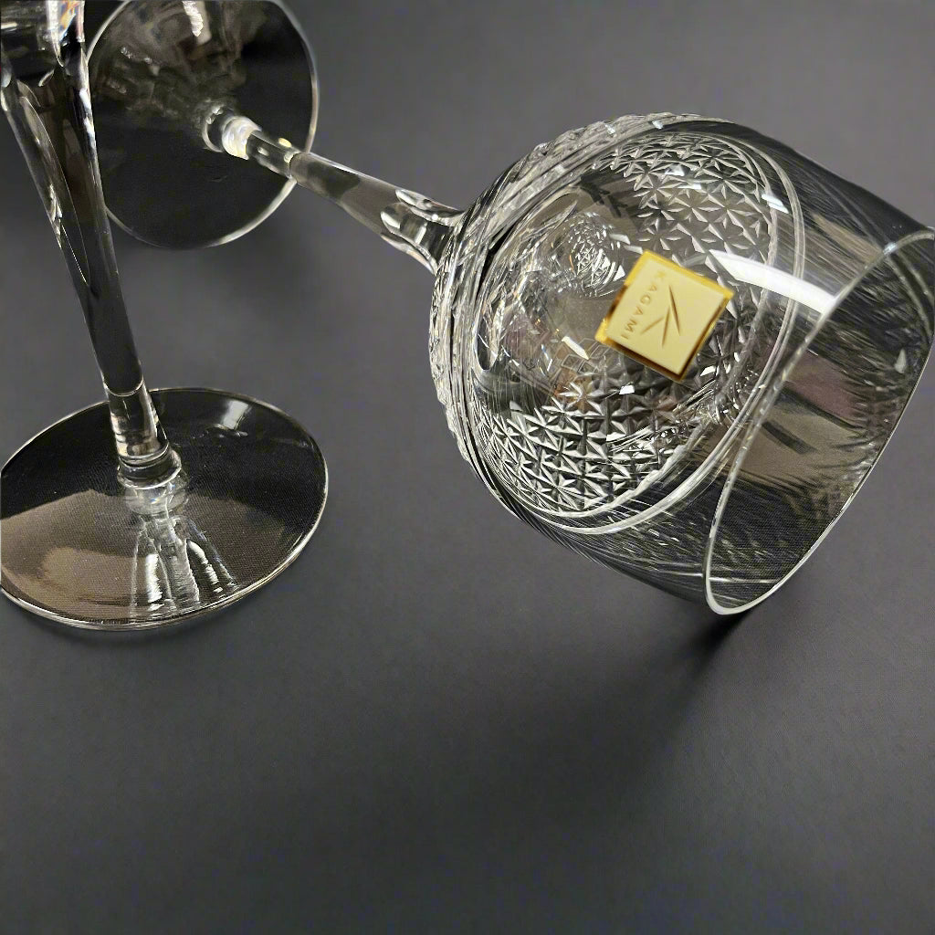 Kagami Edo Kiriko Wine Glass Pair Set - Hagoromo 羽衣