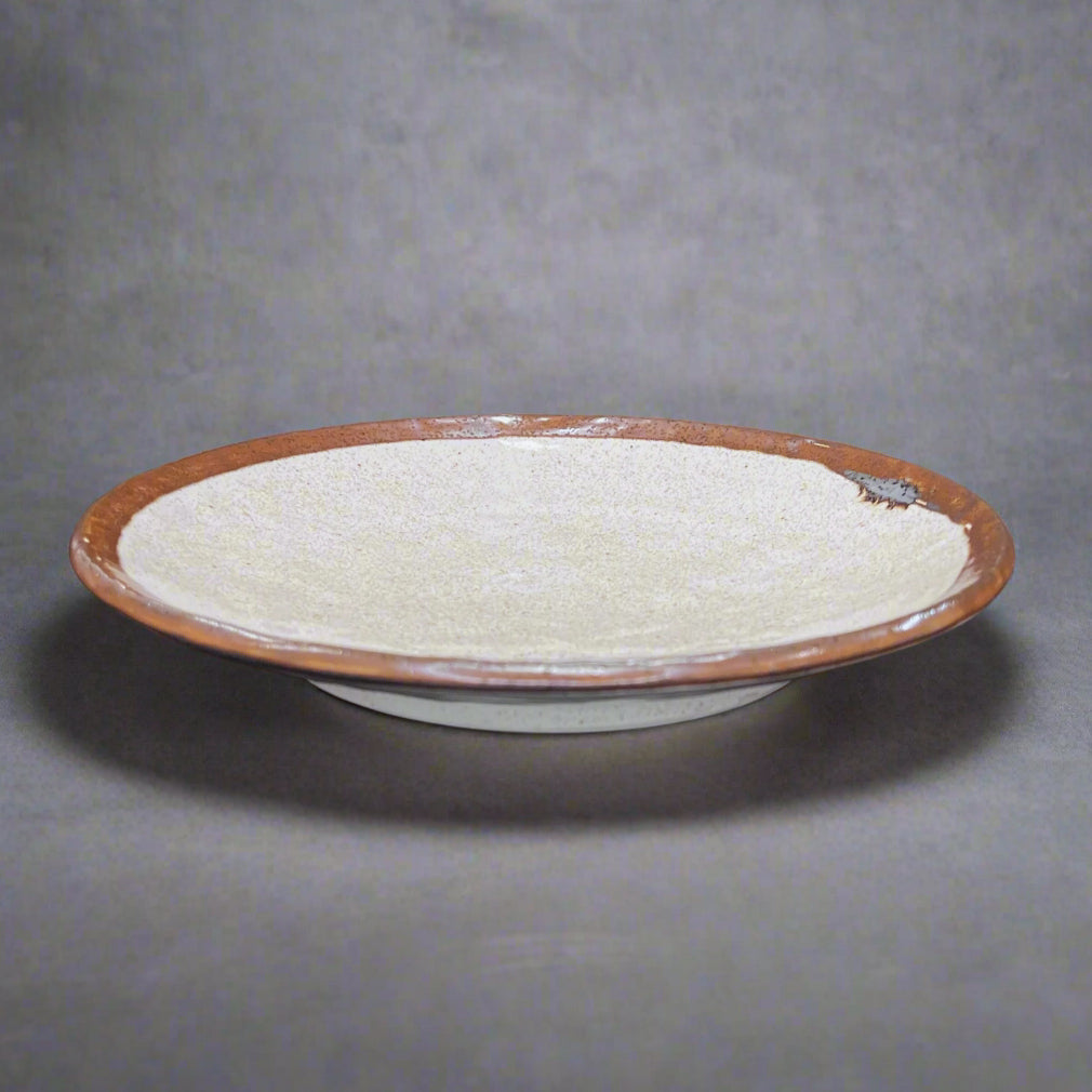 Ichiyama White Rustic Plate