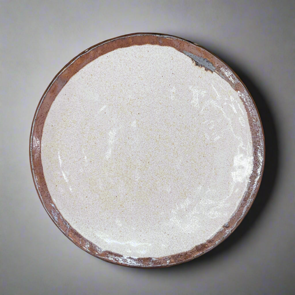 Ichiyama White Rustic Plate