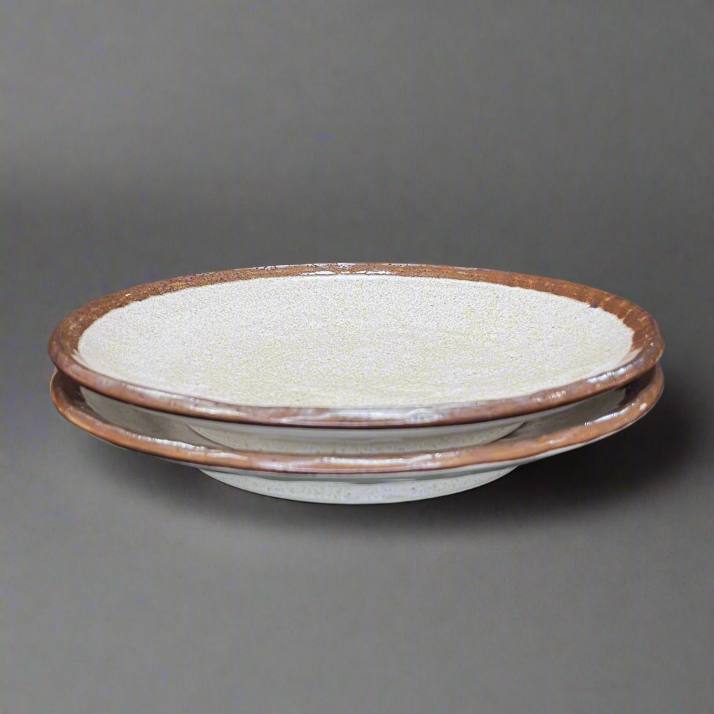 Ichiyama White Rustic Plate