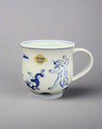 Asahido Ceramic Mug Cat & Dog Special Blue