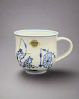 Asahido Ceramic Mug Cat & Dog Special Blue