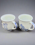 Asahido Ceramic Mug Cat & Dog Special Blue