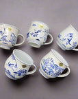 Asahido Ceramic Mug Cat & Dog Special Blue