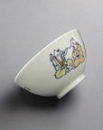 Asahido Small Cat Ukiyoe Bowl - Red Line