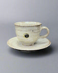 Shigaraki Ash Brush Coffee Cup and Saucer