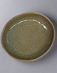 Fukui Craft Ash Cracked Glaze Oval Plate