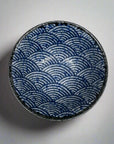 Kakuni Wave Pattern Flat Bowl
